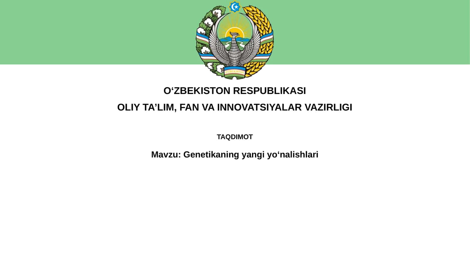 Genetikaning yangi yo'nalishlari