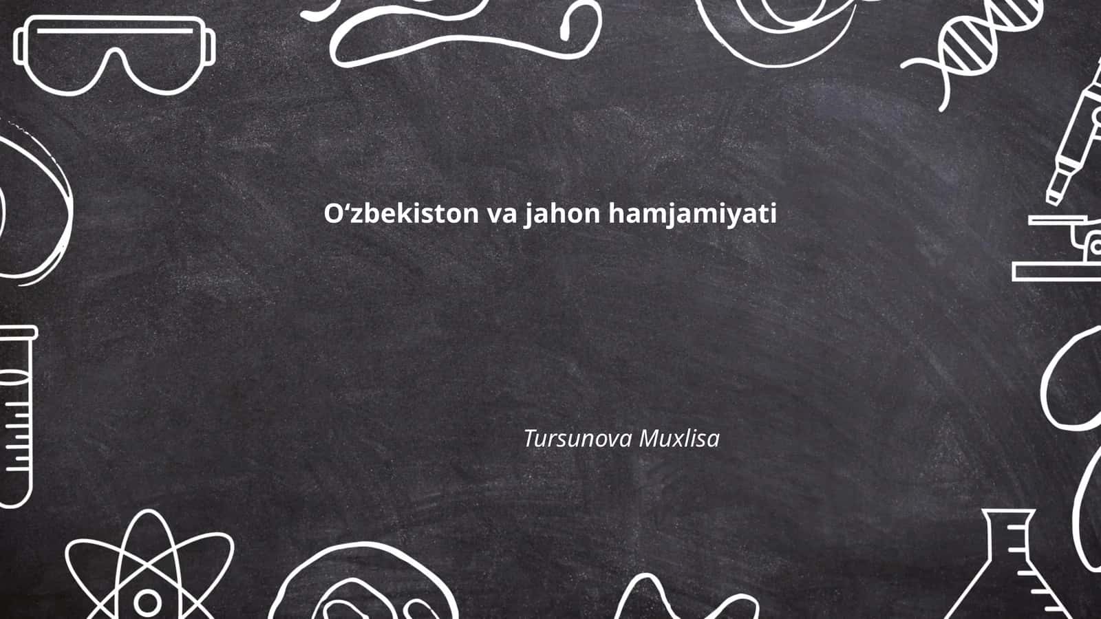 Oʻzbekiston va jahon hamjamiyati