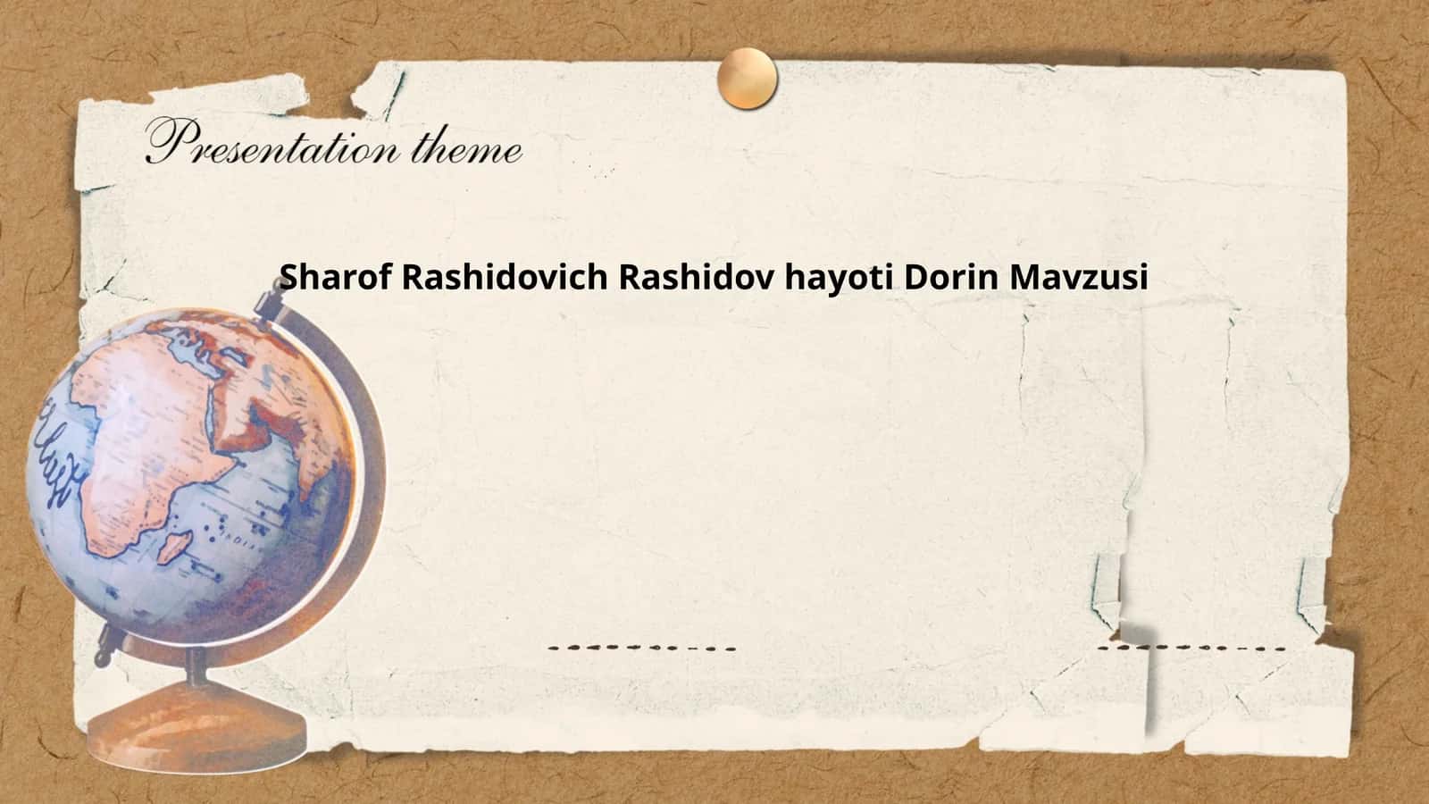 Sharof Rashidovich Rashidov hayoti Dorin Mavzusi