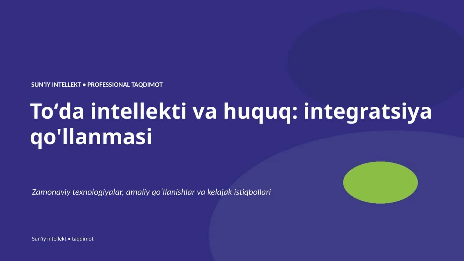 Toʻda intellekti va huquq: integratsiya qo'llanmasi