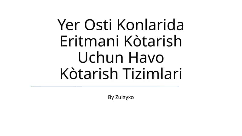 Havo Kòtarish Tizimlari