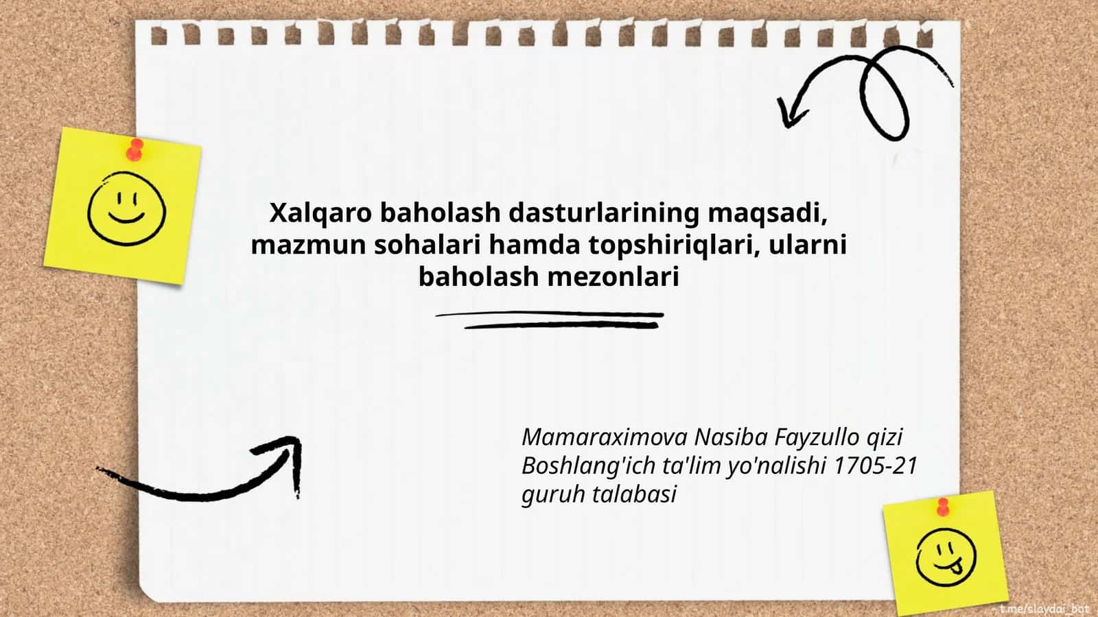 Boshlang'ich ta'lim yo'nalishi maqsadi va topshiriqlari