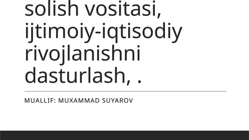 Davlat Mulkini Xususiylashtirish va Boshqarish