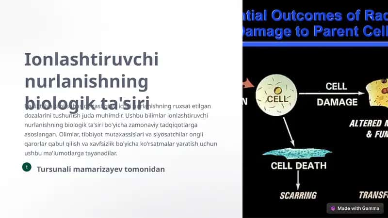 Ionlashtiruvchi nurlanishning biologik ta'siri