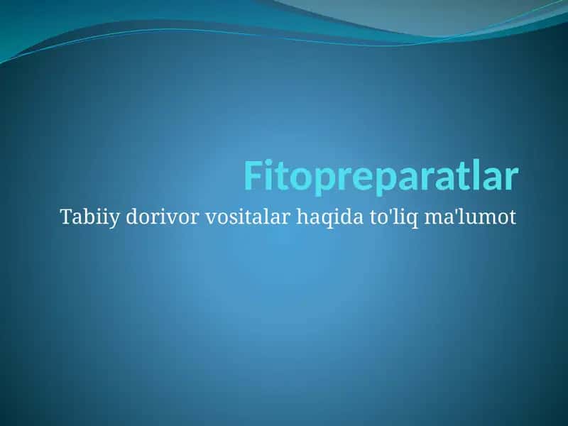Fitopreparatlar