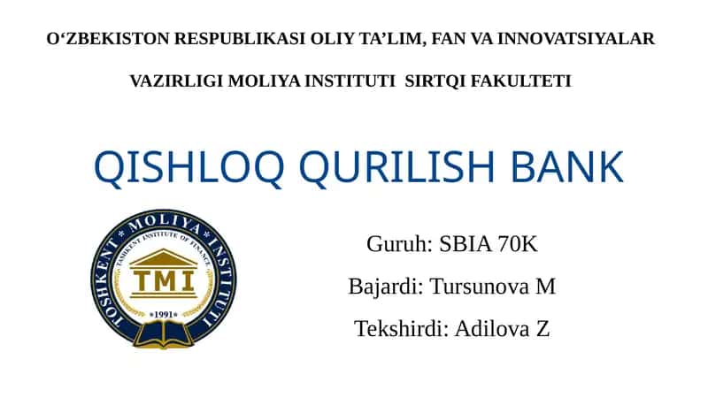 Qishloq Qurilish Bank