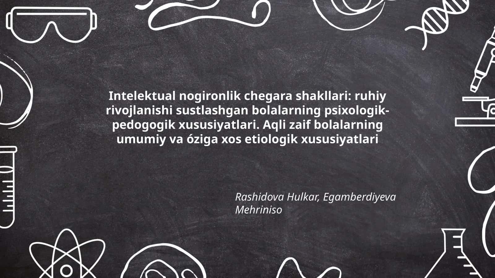 Intelektual nogironlik chegara shakllari