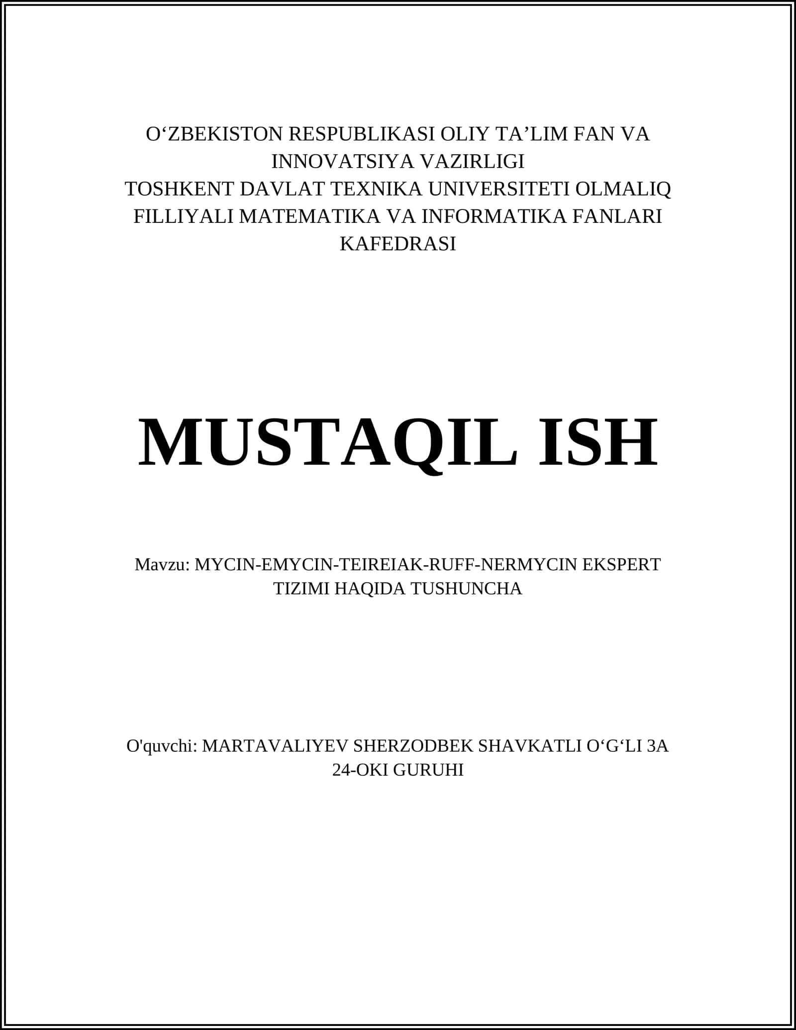 MYCIN-EMYCIN-TEIREIAK-RUFF-NERMYCIN EKSPERT TIZIMI