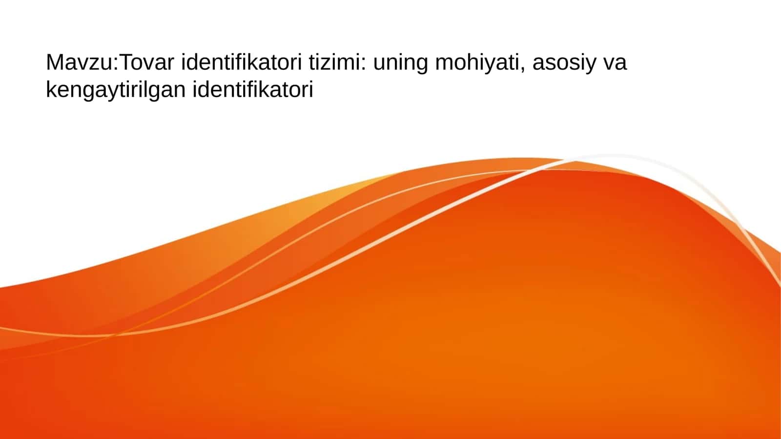 Tovar identifikatori tizimi