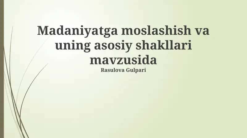 Madaniy moslashuv