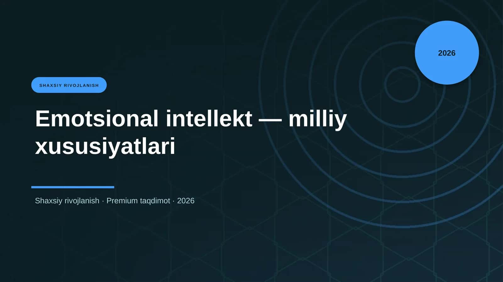 Emotsional intellekt — milliy xususiyatlari