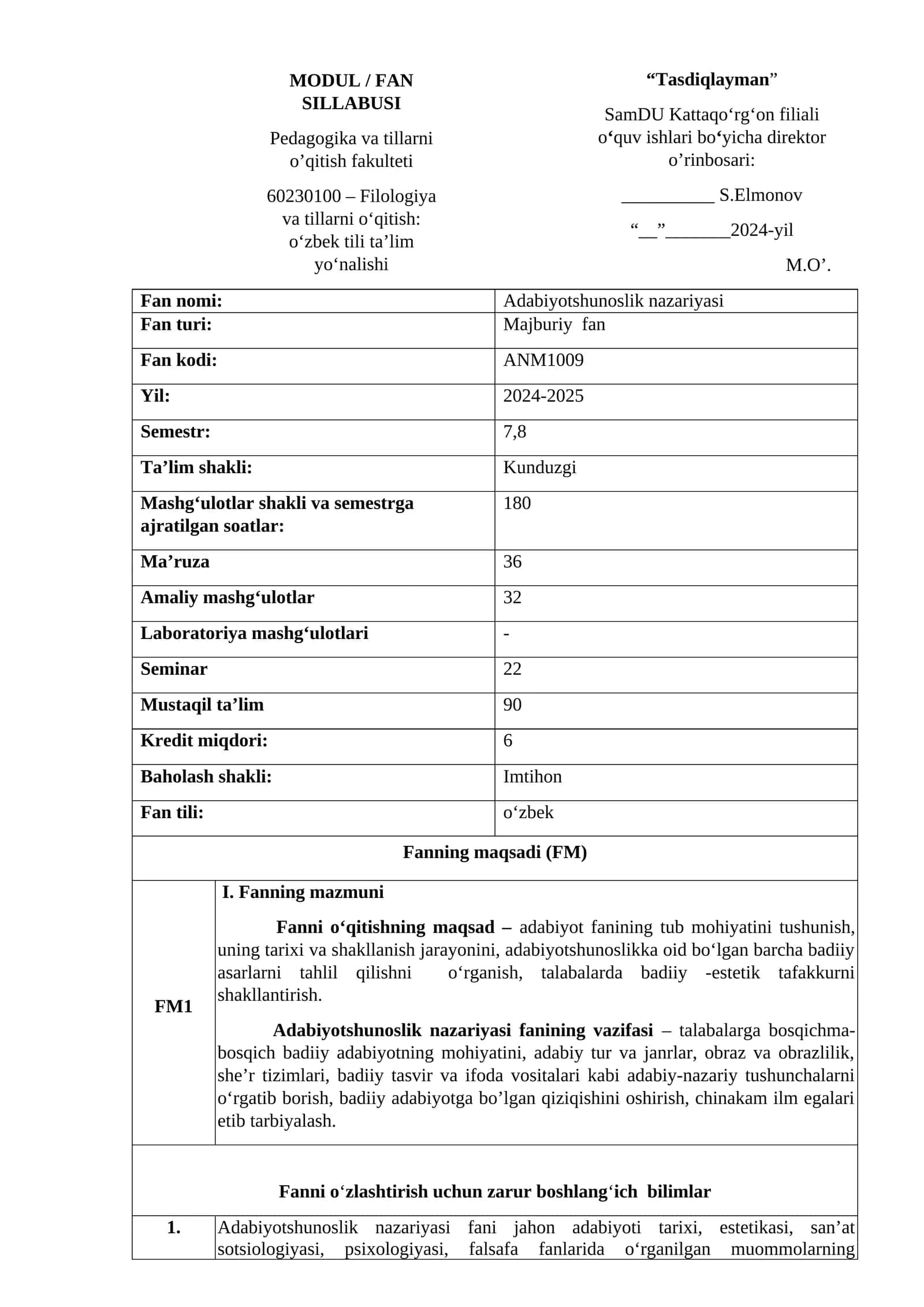 Adabiyotshunoslik nazariyasi