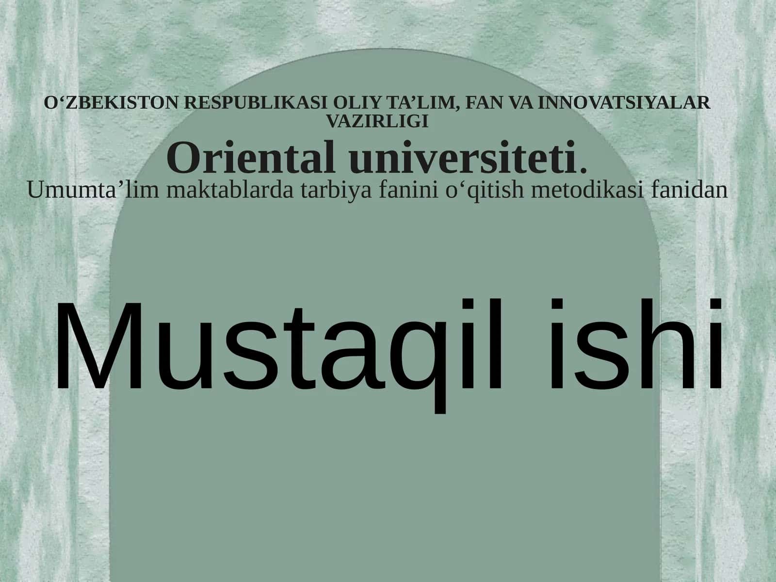 Ta’lim jarayonining qonuniyatlari va tamoyillari