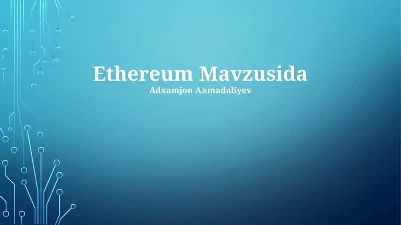 Ethereum Blockchain