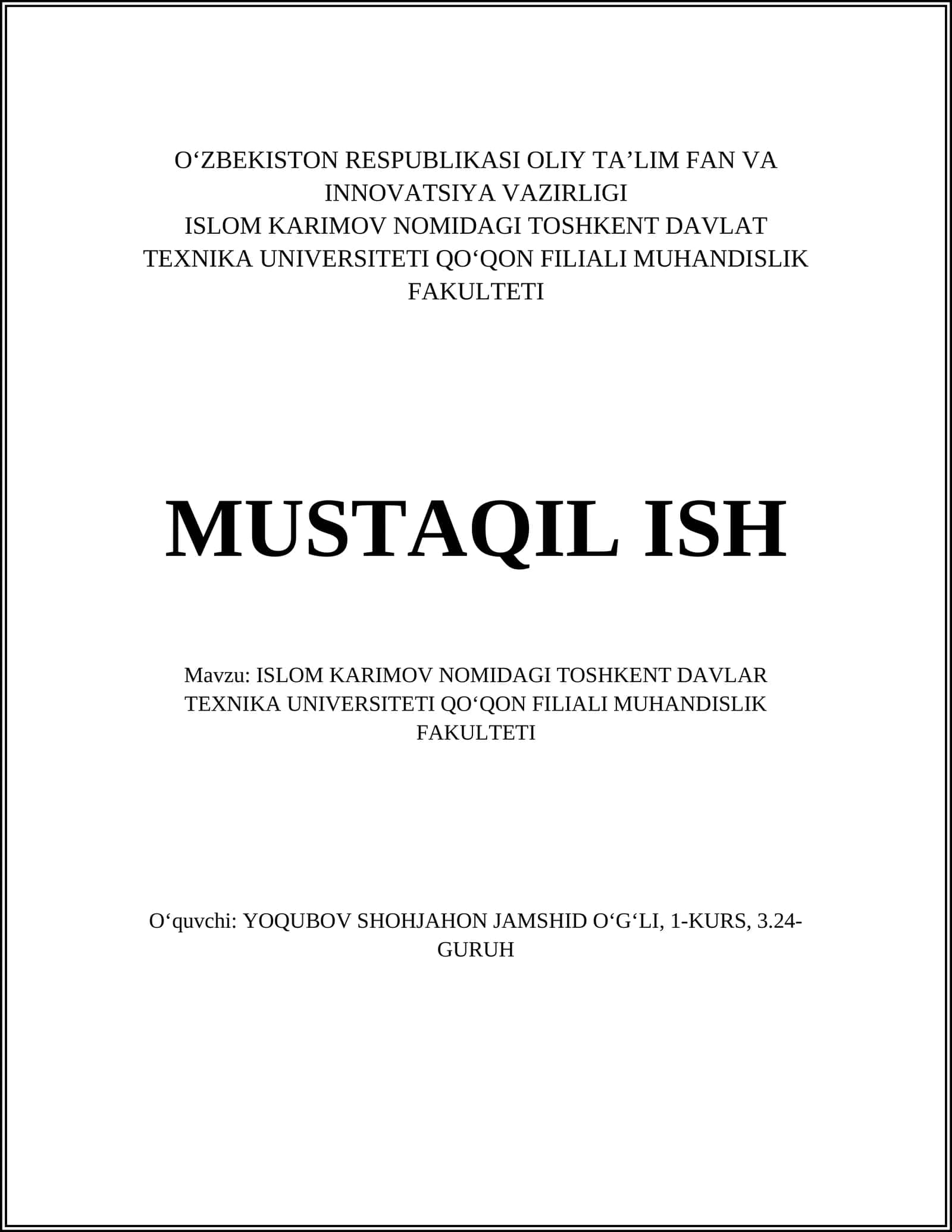 Muhandislik fanlarining rivojlanishi