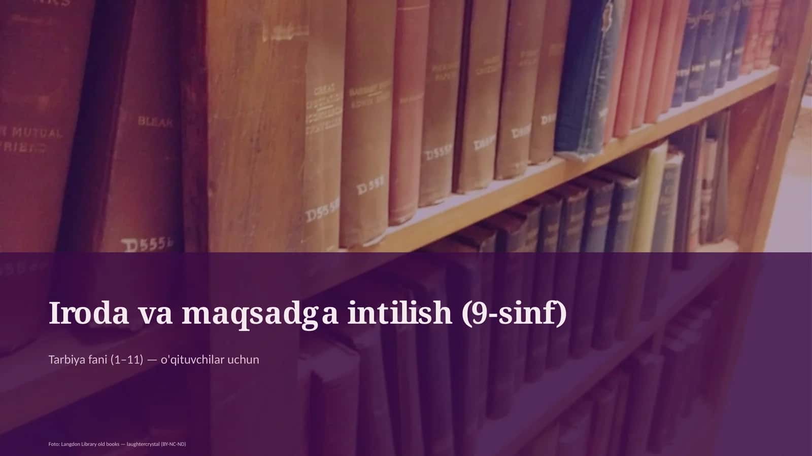 Iroda va maqsadga intilish (9-sinf)