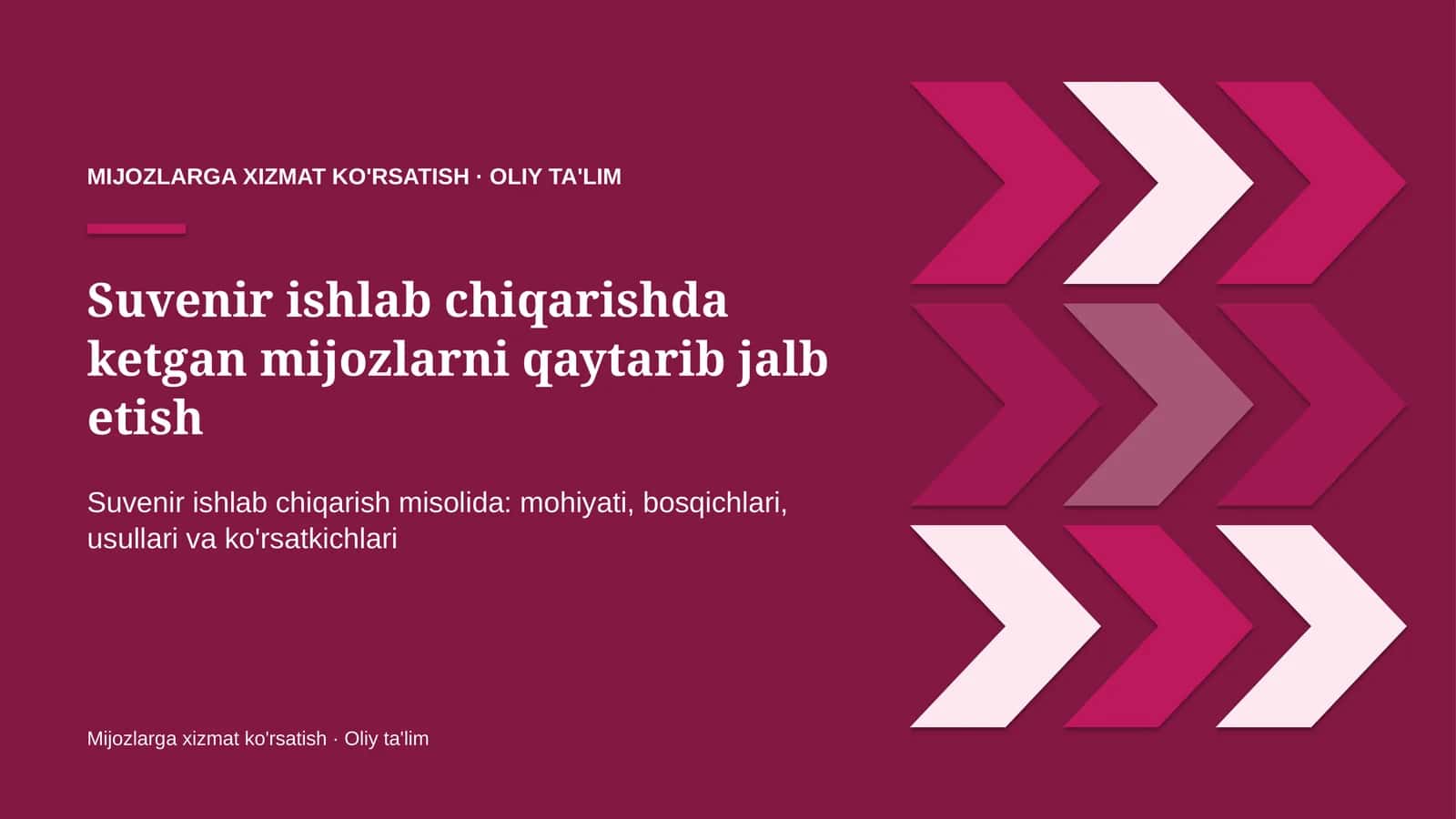 suvenir ishlab chiqarishda ketgan mijozlarni qaytarib jalb etish 9659