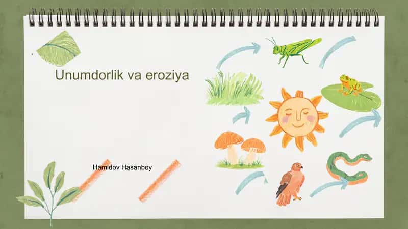 Unumdorlik va eroziya