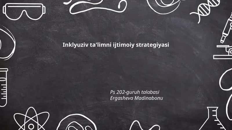 Inklyuziv ta'limni ijtimoiy strategiyasi