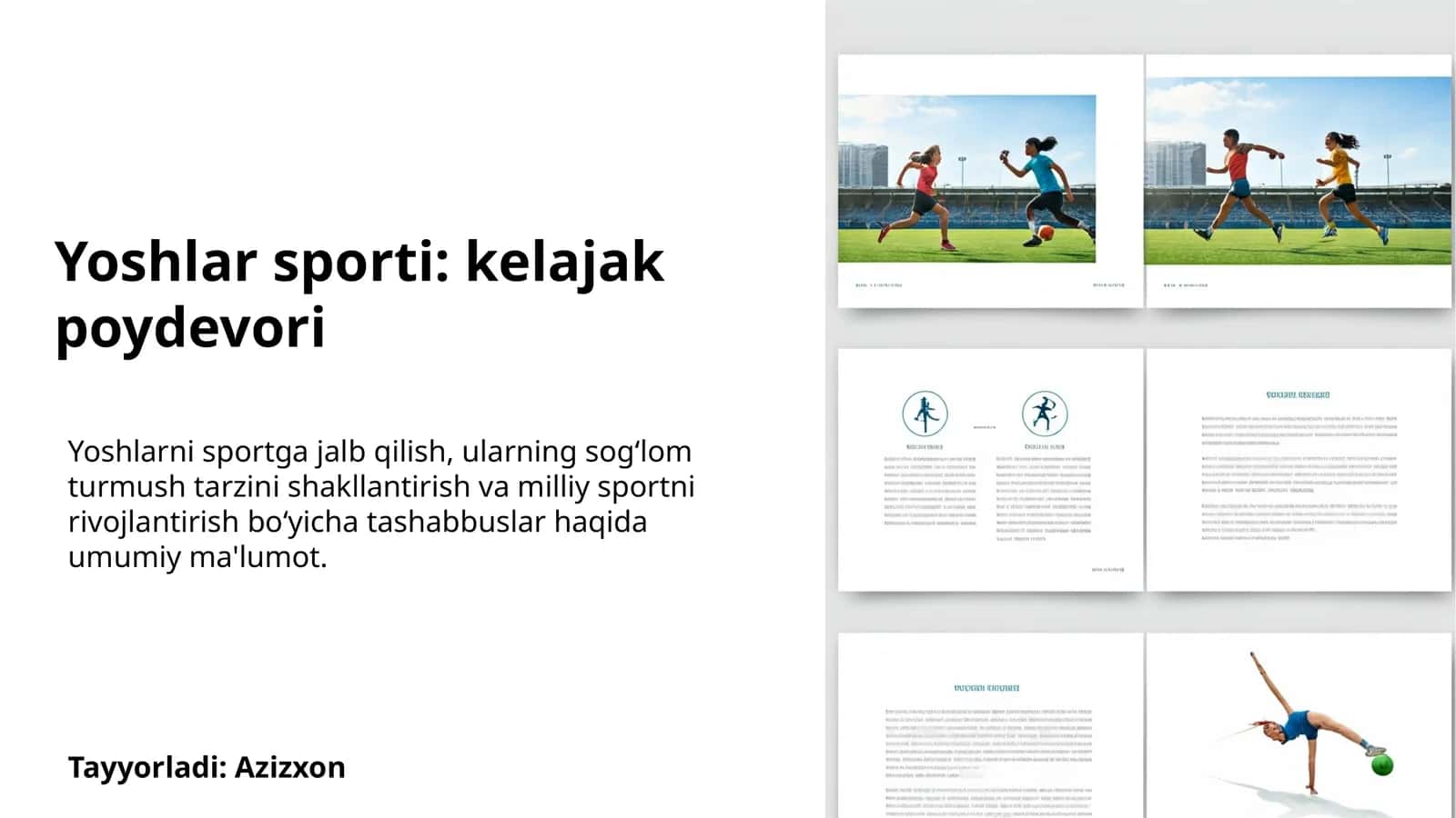 Yoshlar sporti: kelajak poydevori