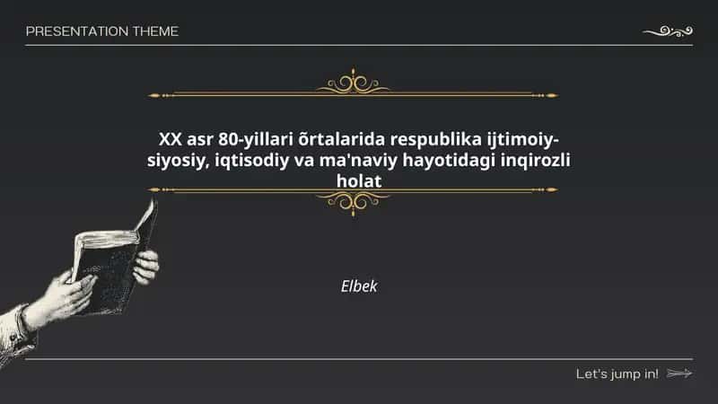 XX asr 80-yillari õrtalarida respublika ijtimoiy-siyosiy, iqtisodiy va ma'naviy hayotidagi inqirozli holat