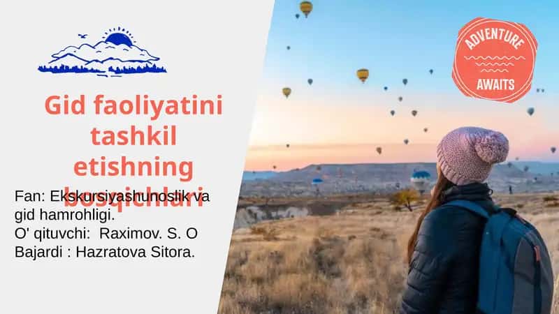 Gid faoliyatini tashkil etishning bosqichlari