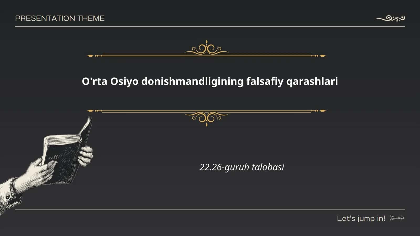 O'rta Osiyo donishmandligining falsafiy qarashlari