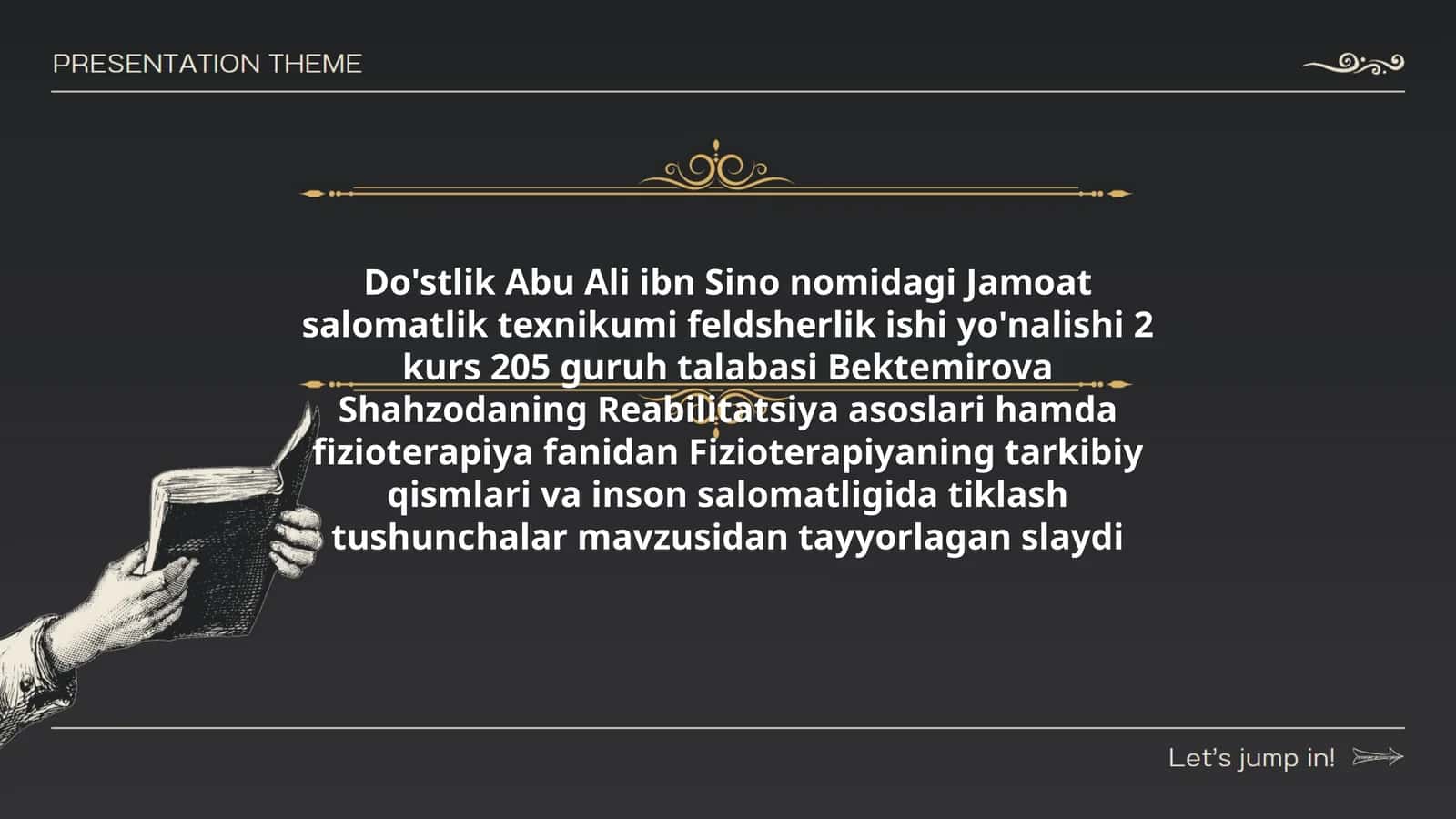 Fizioterapiyaning tarkibiy qismlari va inson salomatligida tiklash tushunchalar