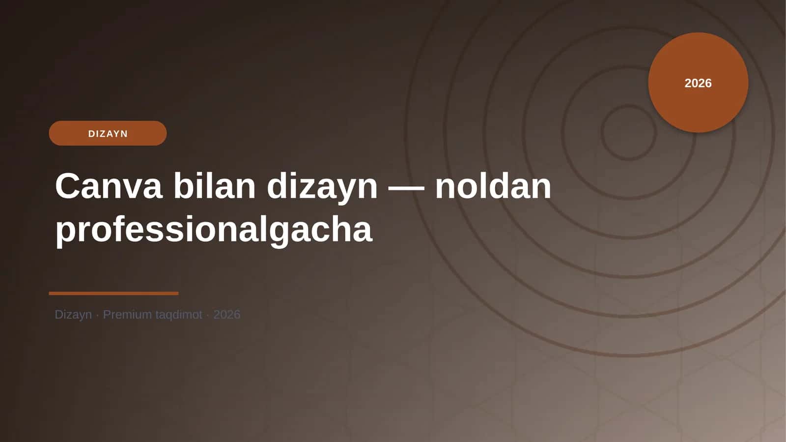 Canva bilan dizayn — noldan professionalgacha