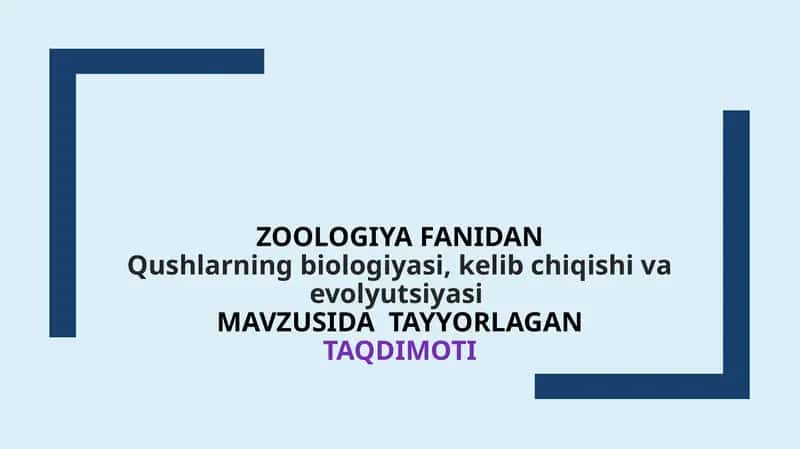 Qushlarning biologiyasi, kelib chiqishi va evolyutsiyasi