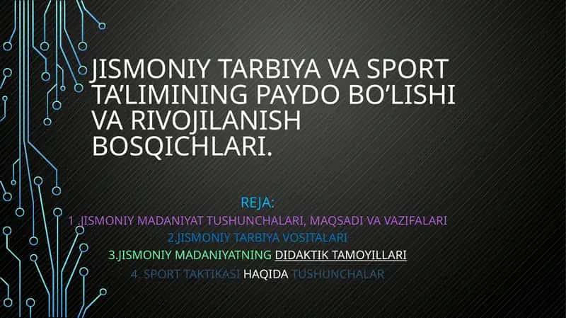 Jismoniy tarbiya va sport ta'limi