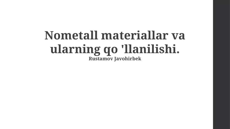 Tоsh: Turlari va qo'llanilishi
