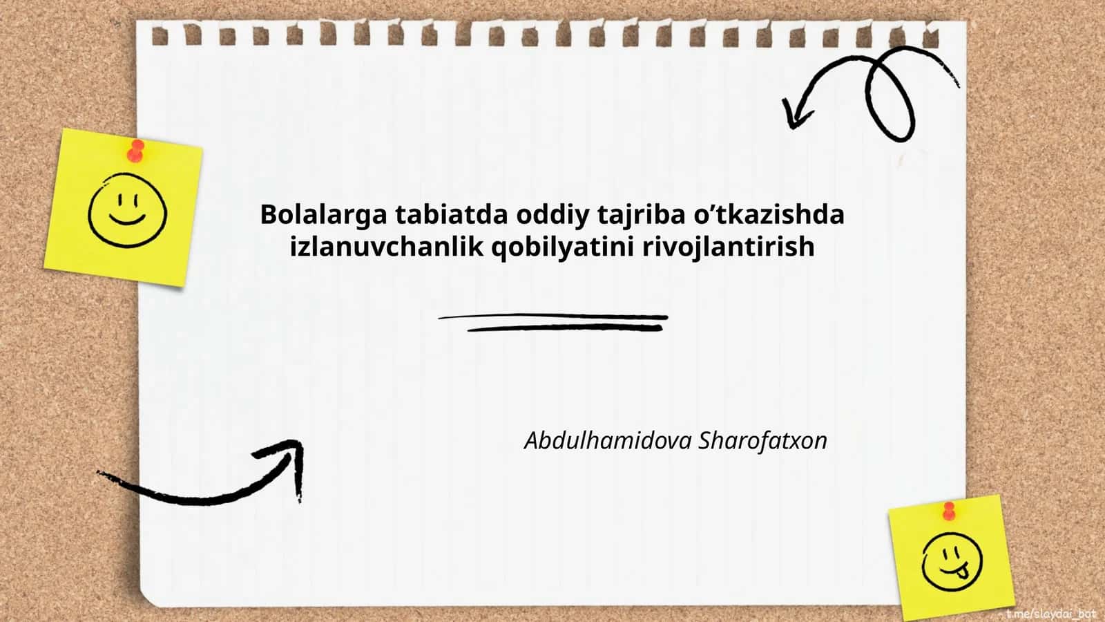 Bolalarga tabiatda oddiy tajriba o’tkazishda izlanuvchanlik qobilyatini rivojlantirish