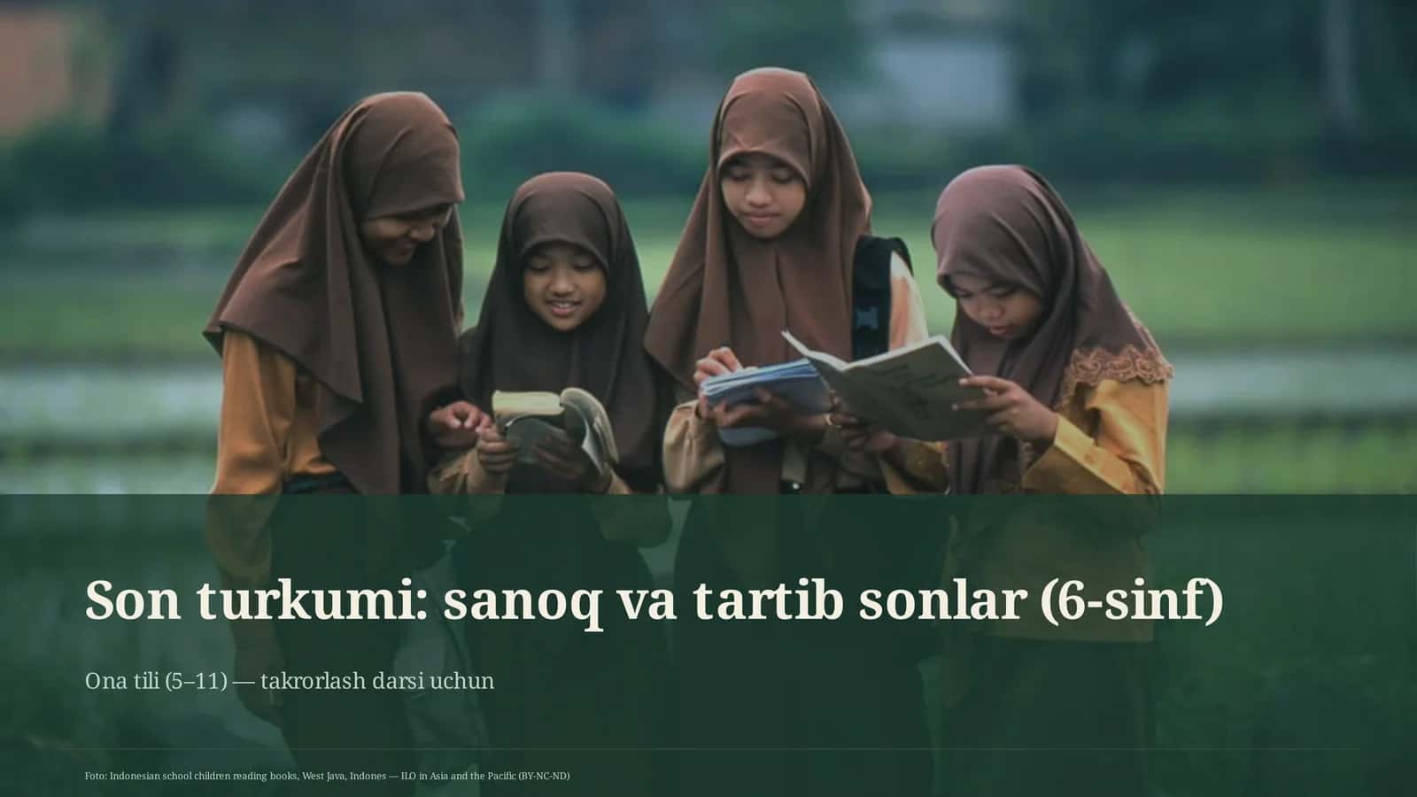 Son turkumi: sanoq va tartib sonlar (6-sinf)