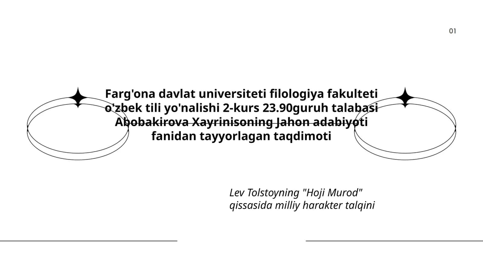 Lev Tolstoyning "Hoji Murod" qissasida milliy harakter talqini