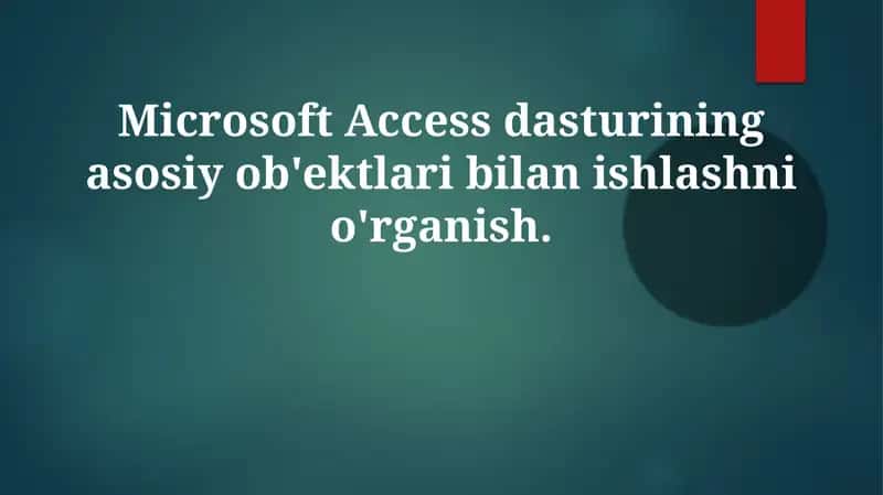 Microsoft Access