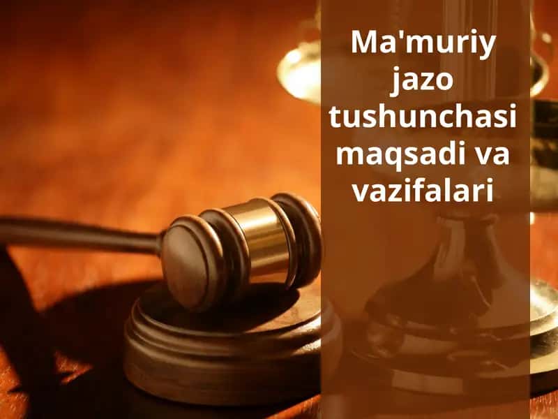 Ma'muriy jazolar tushunchasi, maqsadi va vazifalari