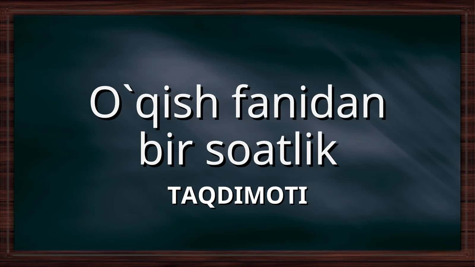 Yangi mavzu bayoni:Tinchlik va ahillik ko`chasi