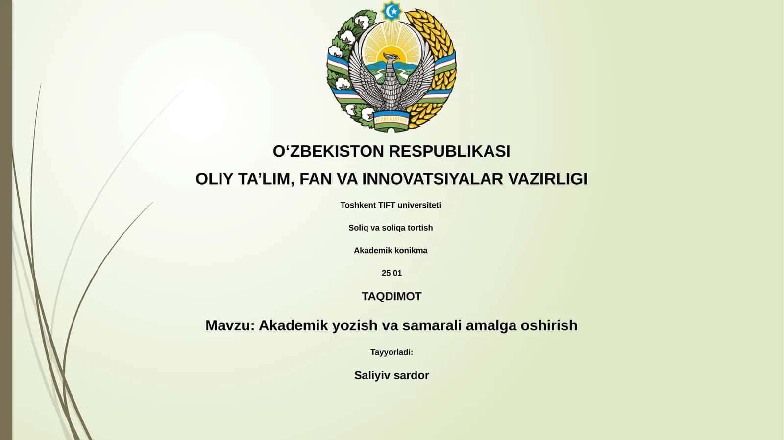Akademik yozuvning asosiy xususiyatlari