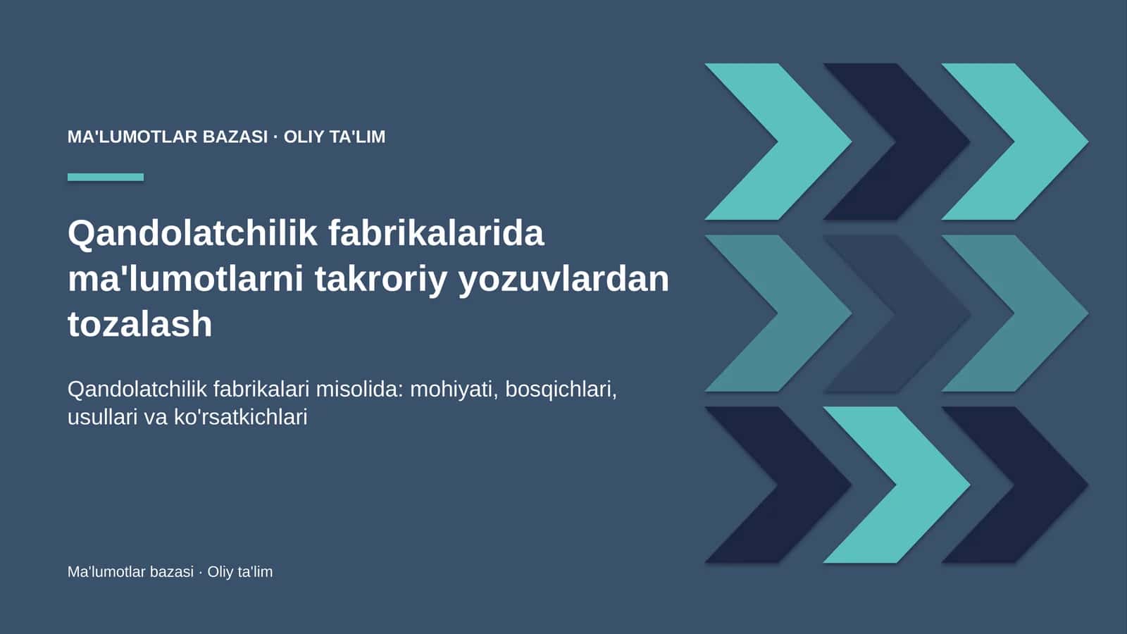 qandolatchilik fabrikalarida ma'lumotlarni takroriy yozuvlardan tozalash 9219