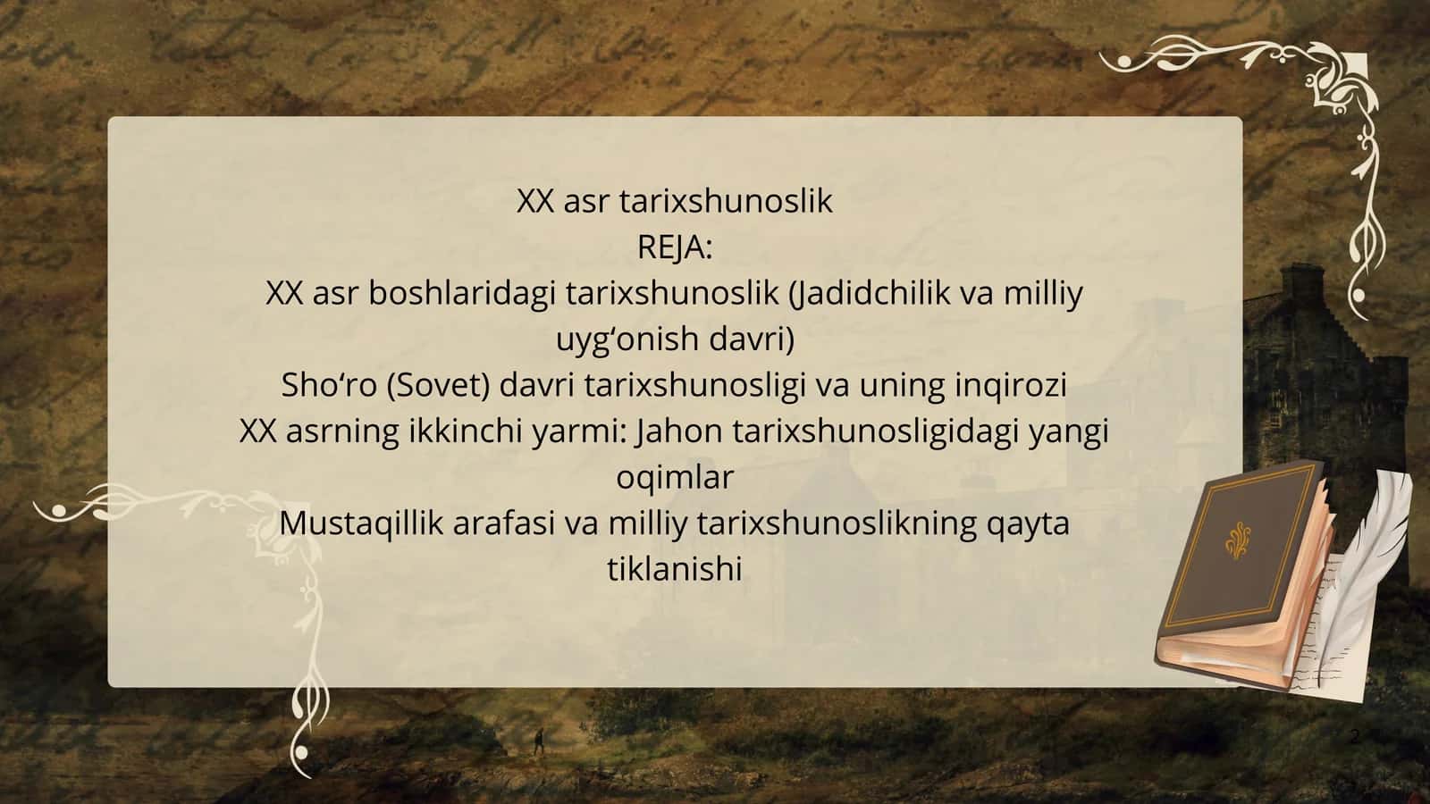 XX asr tarixshunoslik