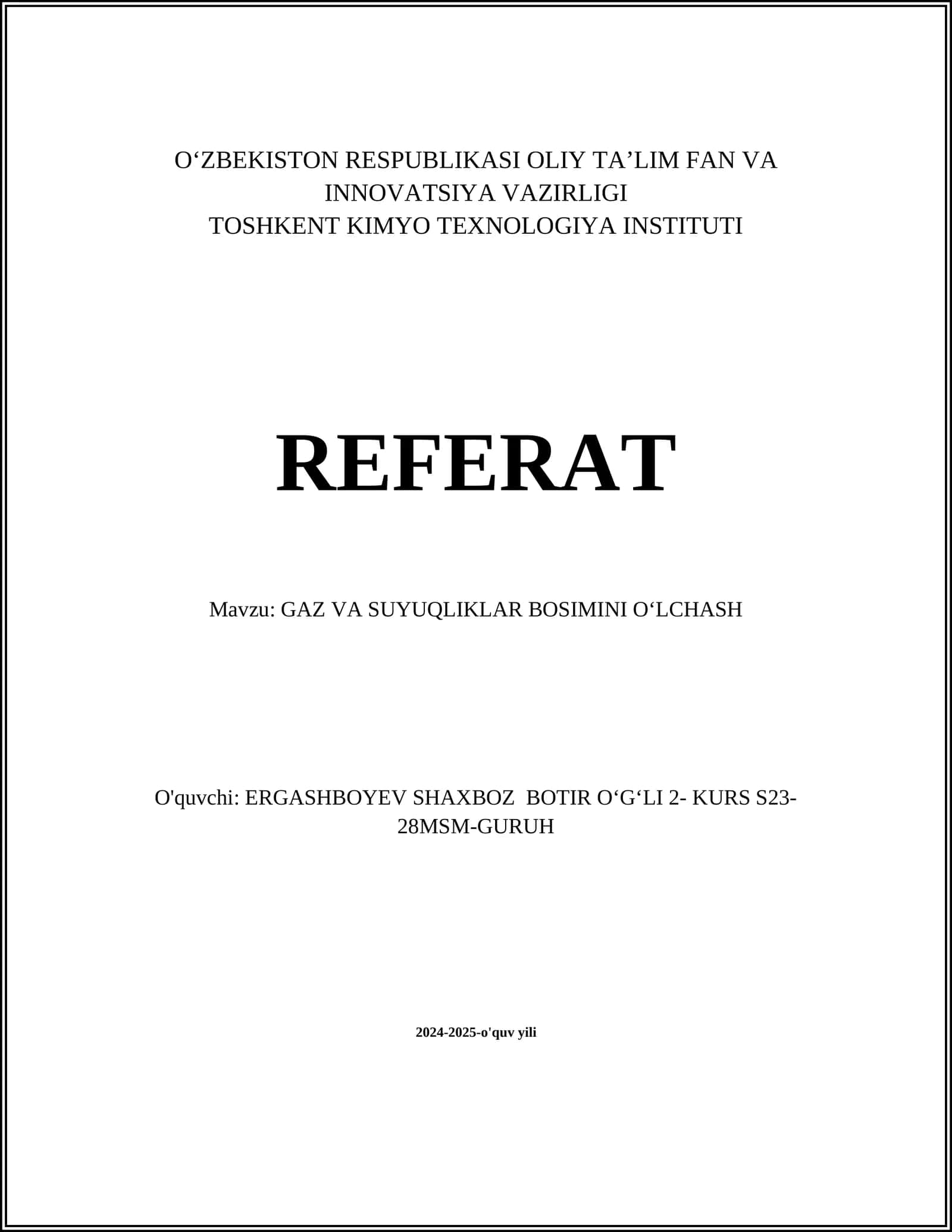 Statik bosimni oʻlchash usullari