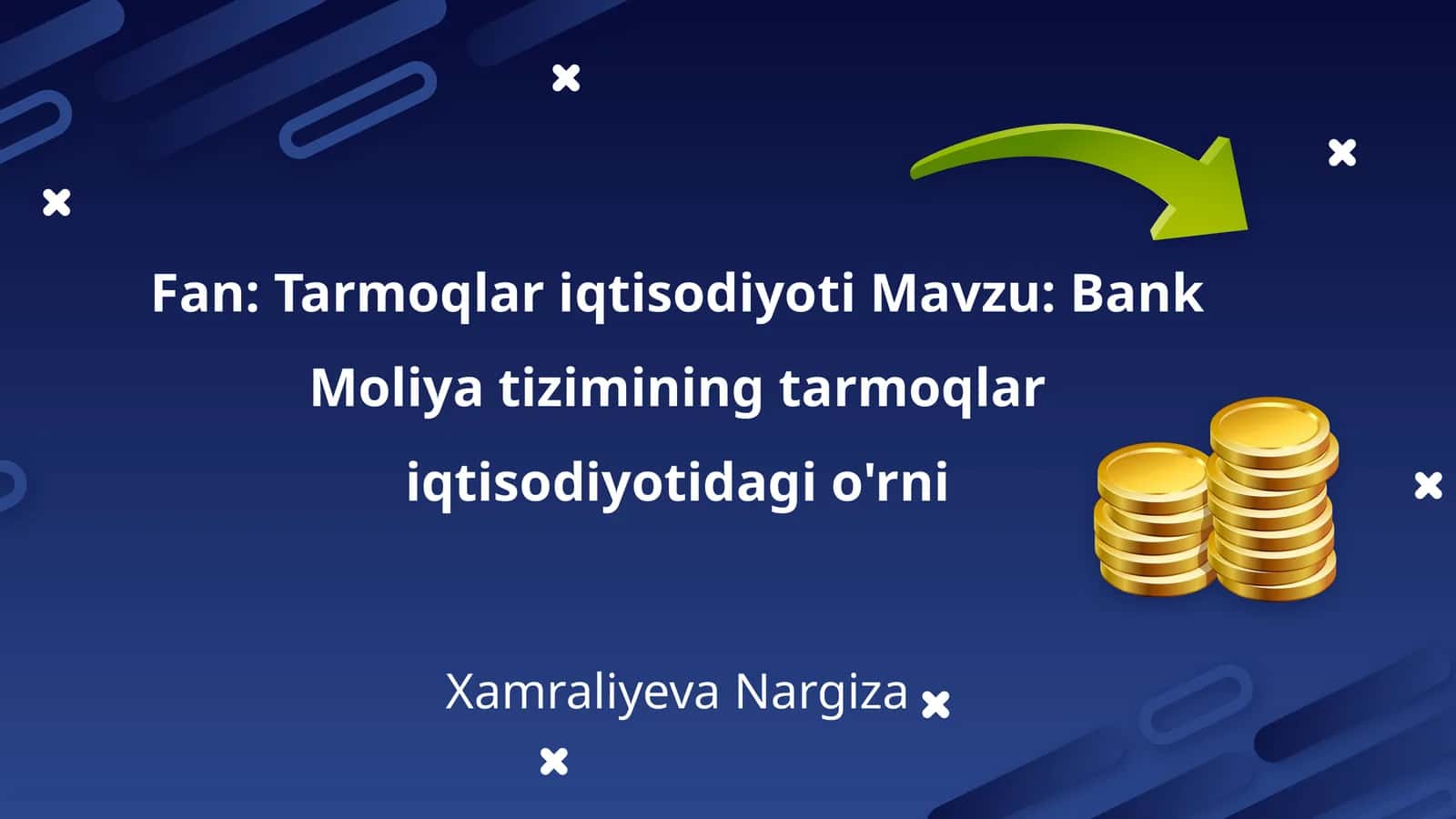 Bank Moliya tizimining tarmoqlar iqtisodiyotidagi o'rni