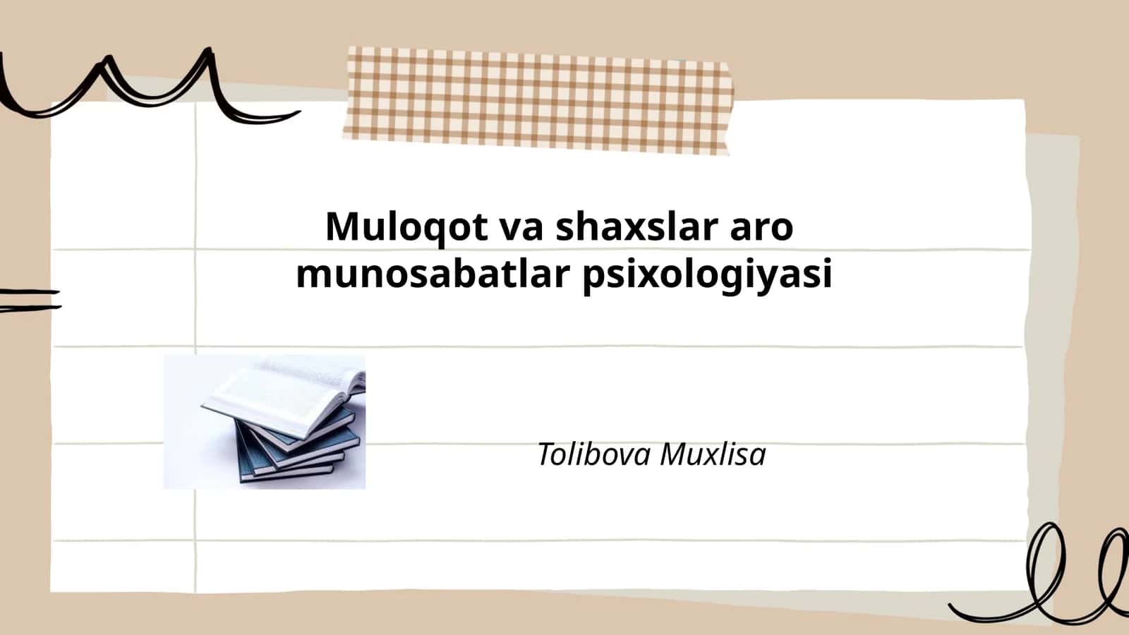 Muloqot va shaxslar aro munosabatlar psixologiyasi