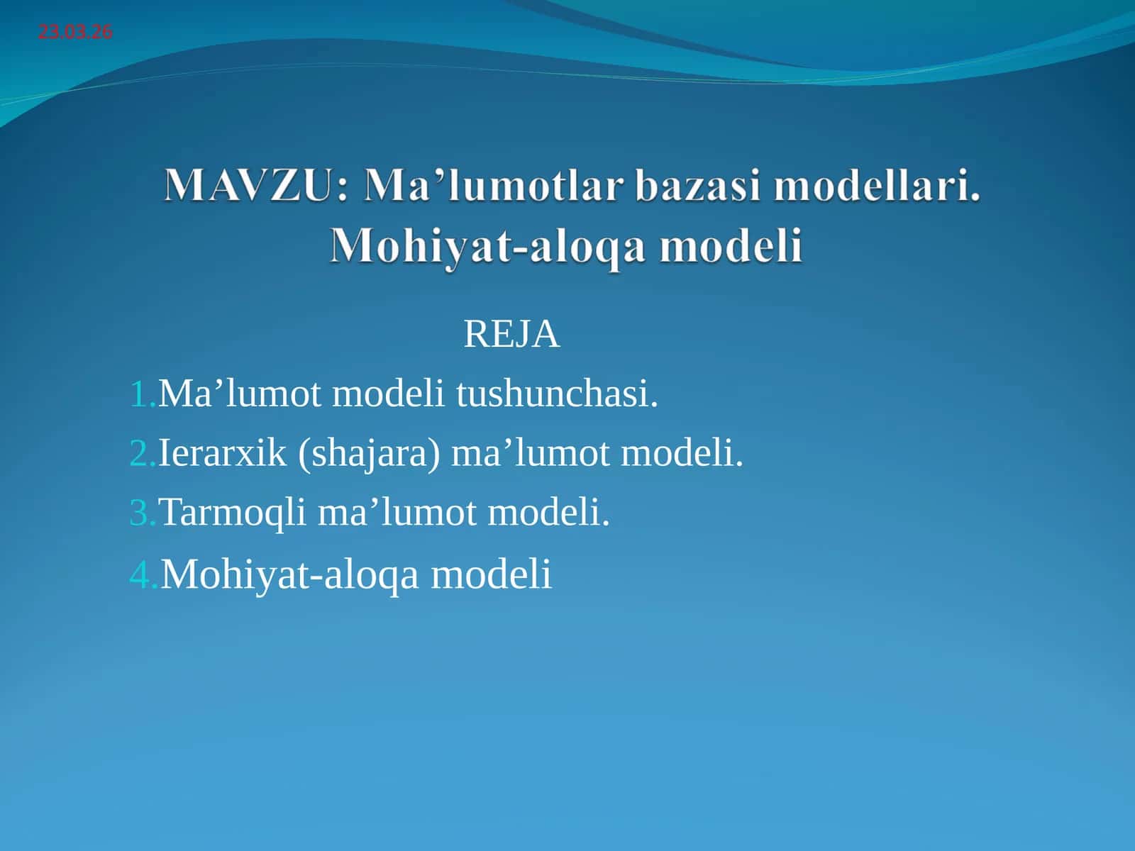 Ma’lumot modeli