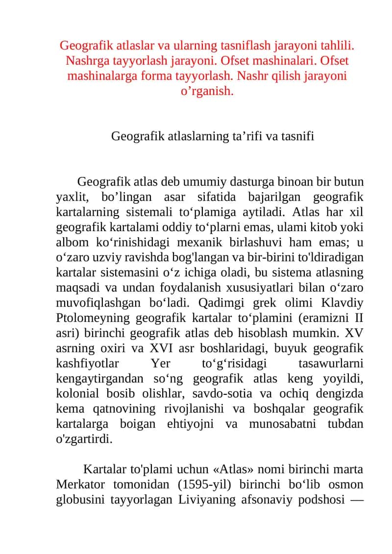 Geografik atlaslar