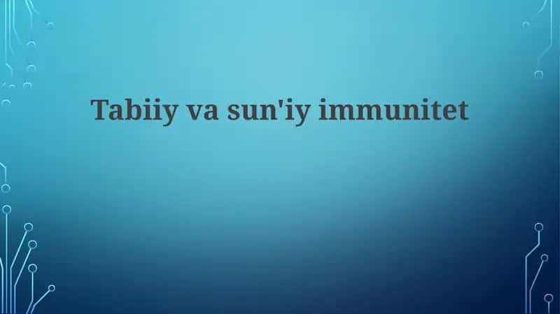 Immunitetning ta'rifi