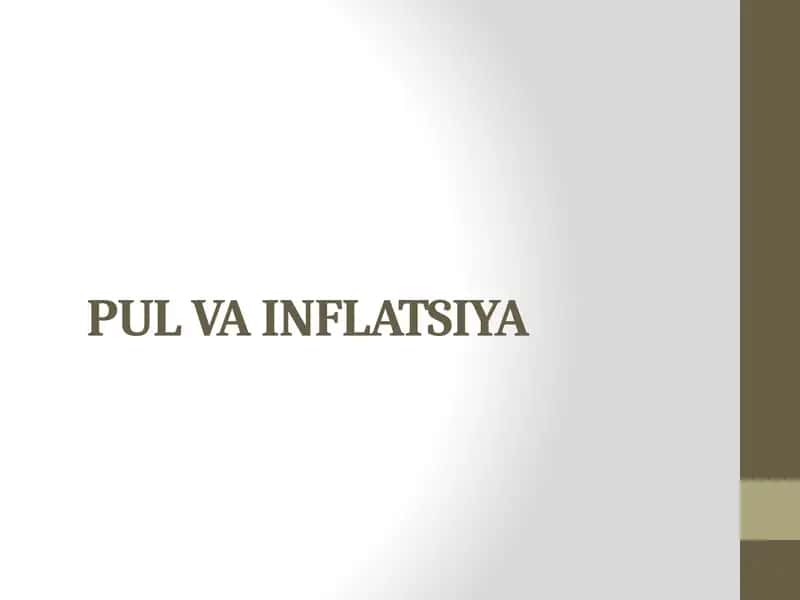 PUL VA INFLATSIYA