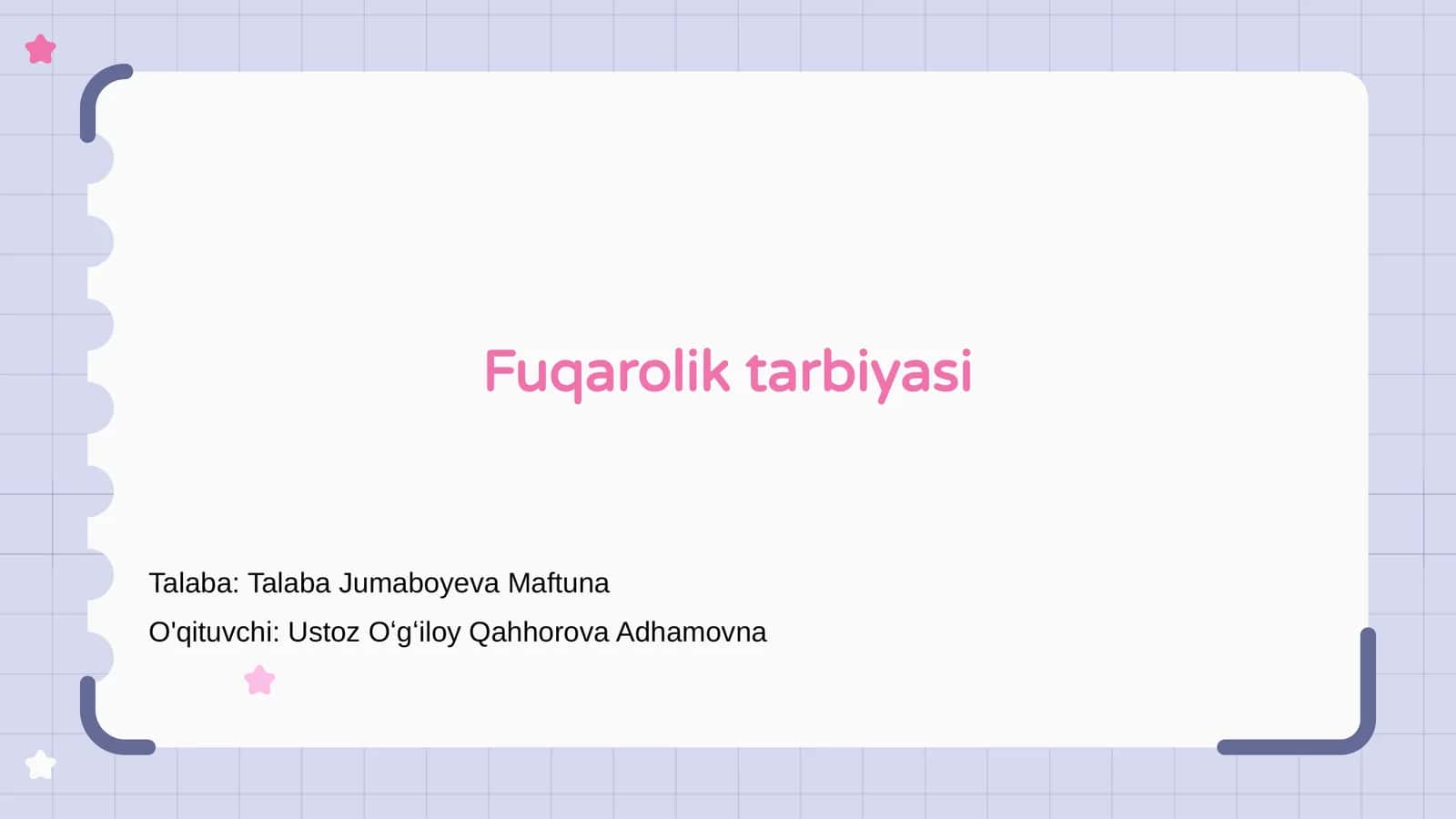 Fuqarolik tarbiyasi