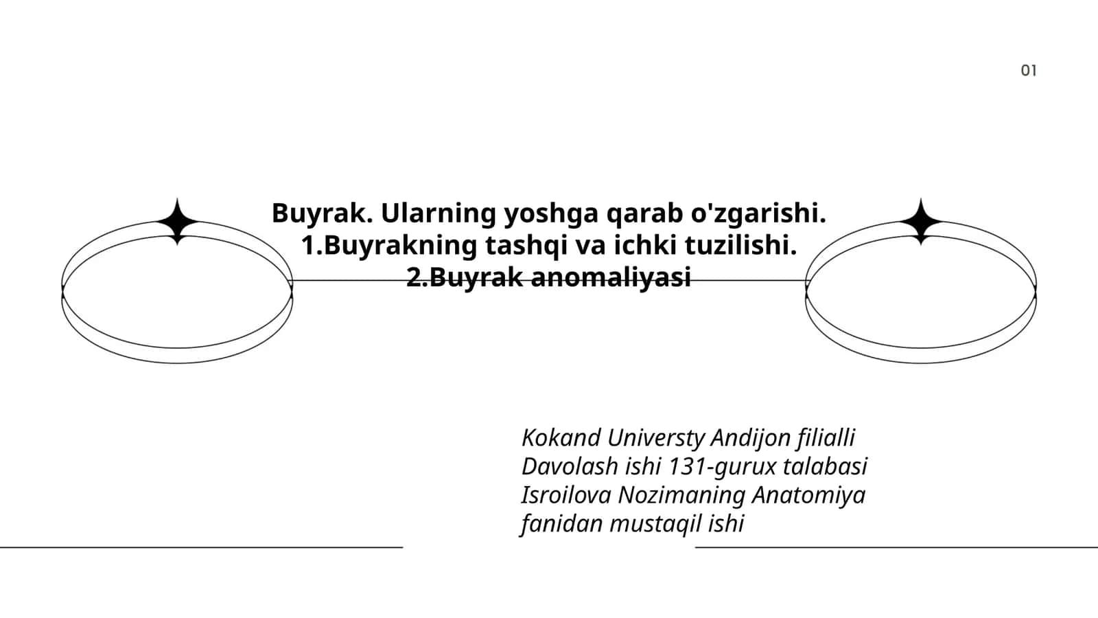 Buyrakning tashqi va ichki tuzilishi